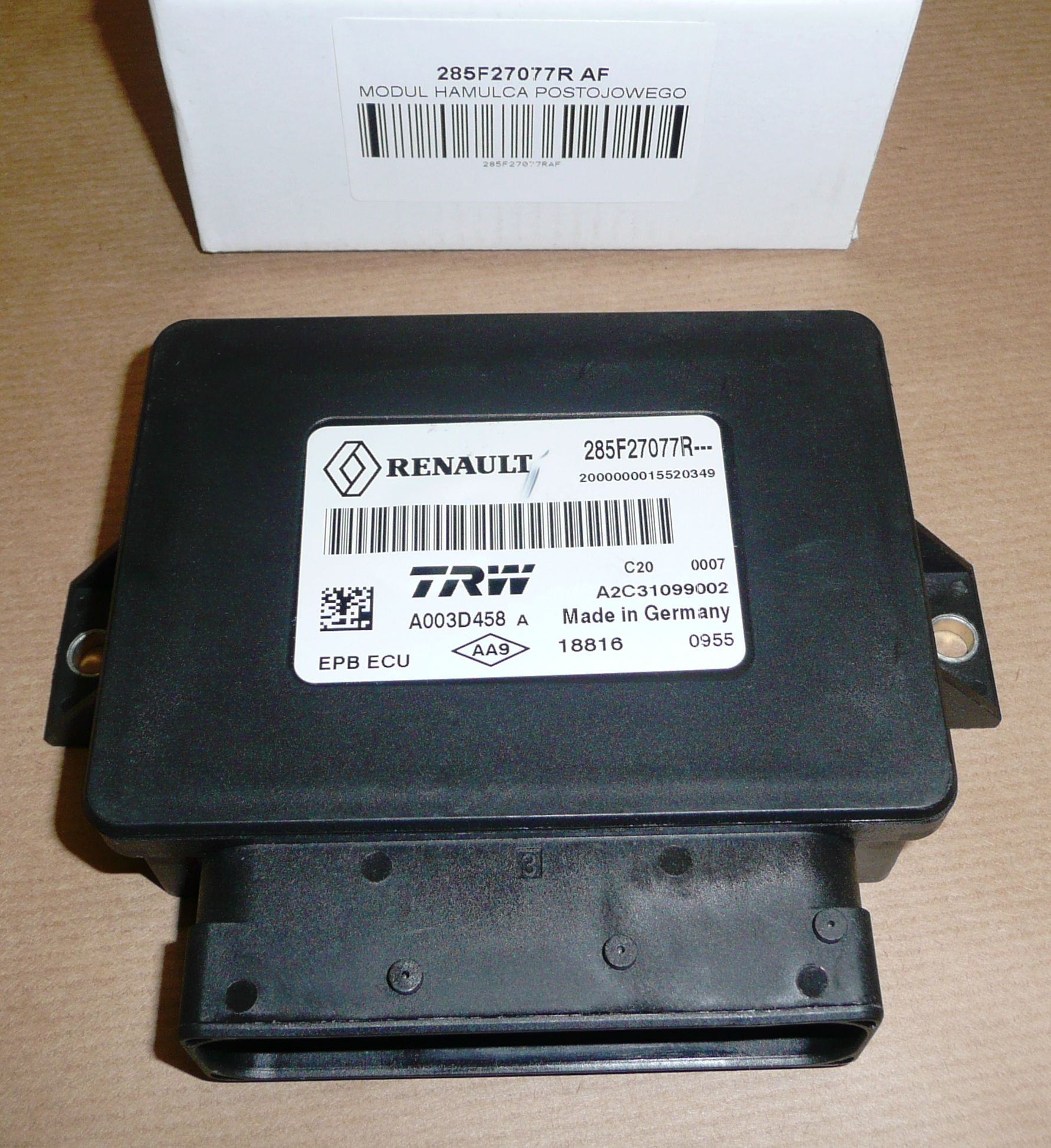 285F27077R AF MODUL RUČNÍ BRZDY MEGANE III